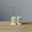 Cast Concrete Letterpress Type Earrings: Dollar